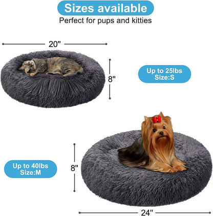 Dog Bed, Dog Beds for Medium Dogs, Small Outdoor Dog Beds, Washable Dog Bed and Cat Bed, Faux Fur Pet Bed, Anti-Slip Dog Bed Cat Bed (X-Large 32’’X32’’)